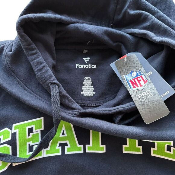 Seattle Seahawks NFL Pro line Graphic Men's Tall Pullover Hoodie Blue Green XLT - Picture 3 of 7
